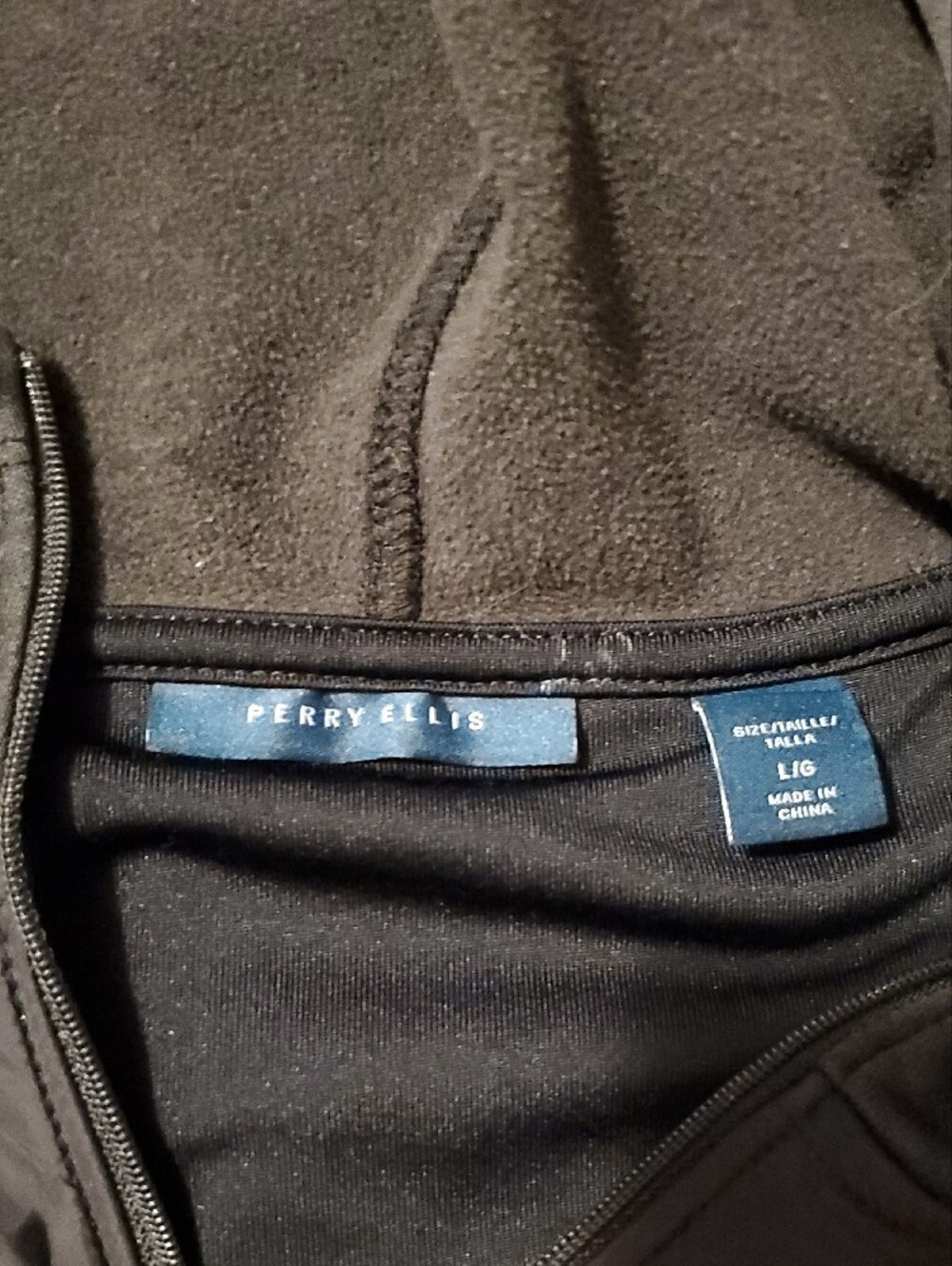 Perry Ellis Men's Hooded Half-Zip Pullover in Charcoal - Picture 2 of 9